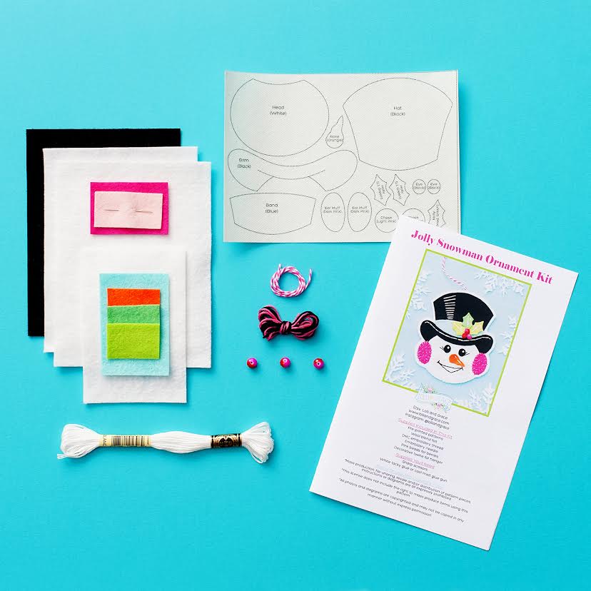 Benzie Design Snowman Ornament Kit ktlge016 instructions to make ornament