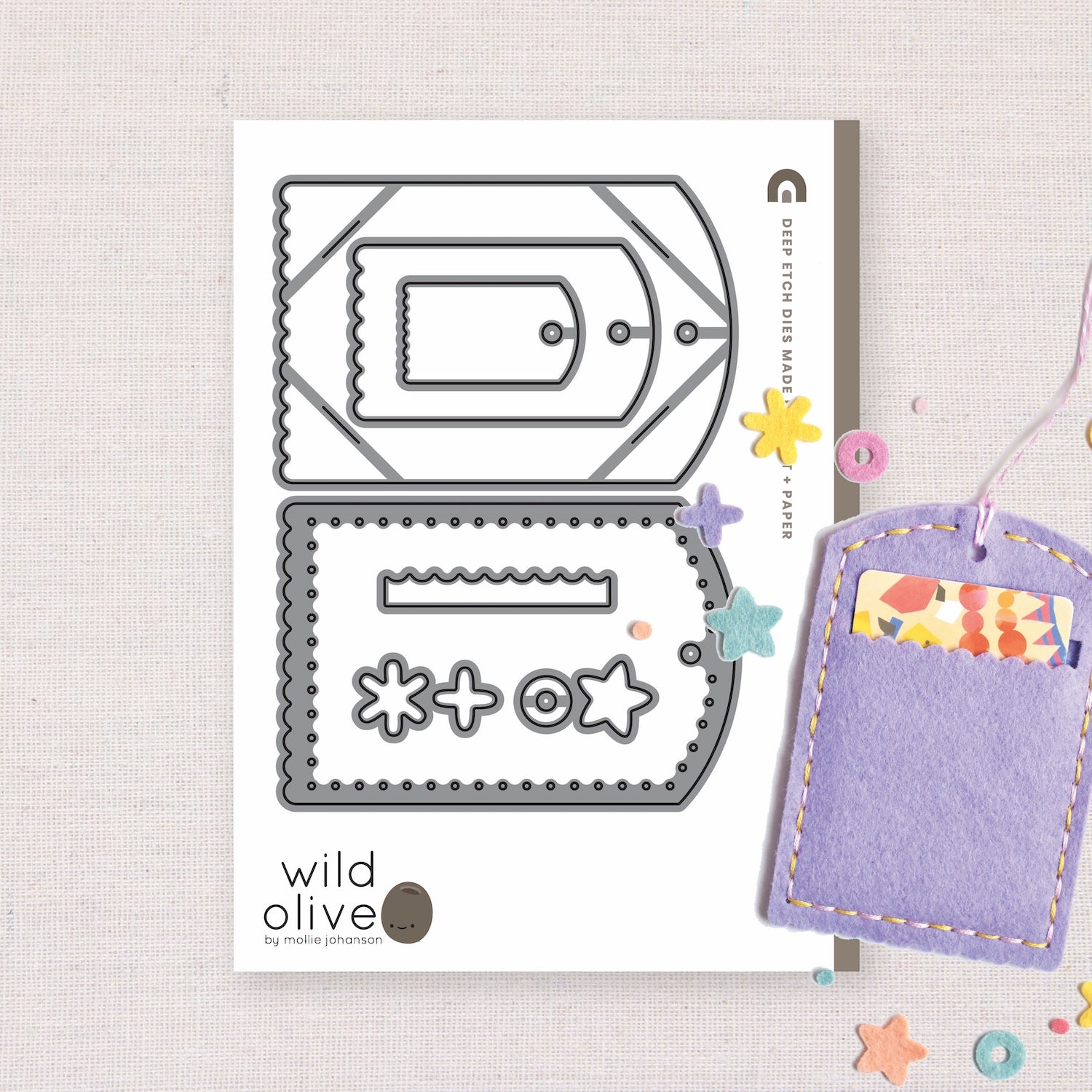 Benzie Design Sparkles and Scallops Gift Tag Deep Etch Dies tded064
