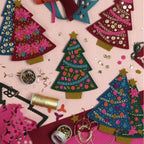 Benzie Design Stitchable Christmas Tree Deep Etch Die tded066 decorated  in different colors