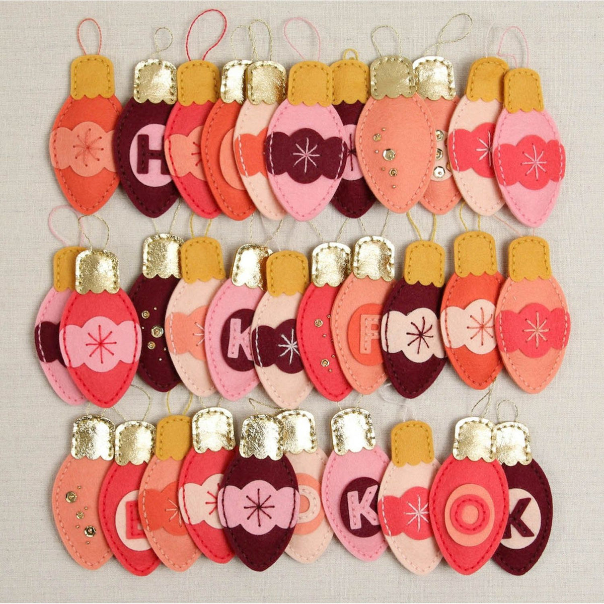 Benzie Design Stitchable Classic Christmas Lights Deep Etch Dies tded011  felt ornaments for holidays