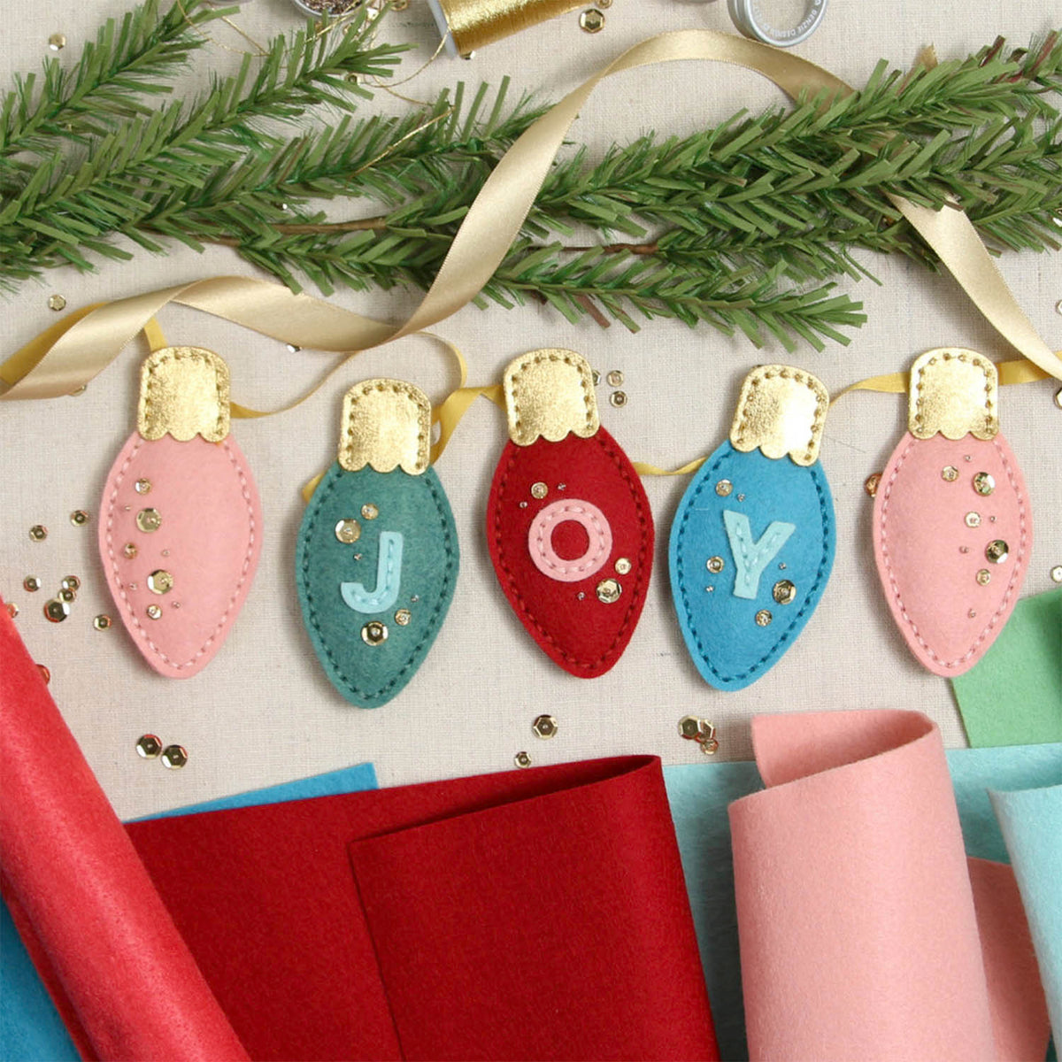 Benzie Design Stitchable Classic Christmas Lights Deep Etch Dies tded011 joy felt ornaments