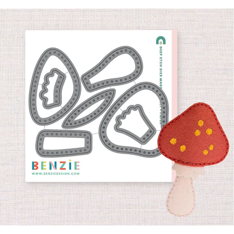 Benzie Design Stitchable Mushroom Deep Etch Dies tded059