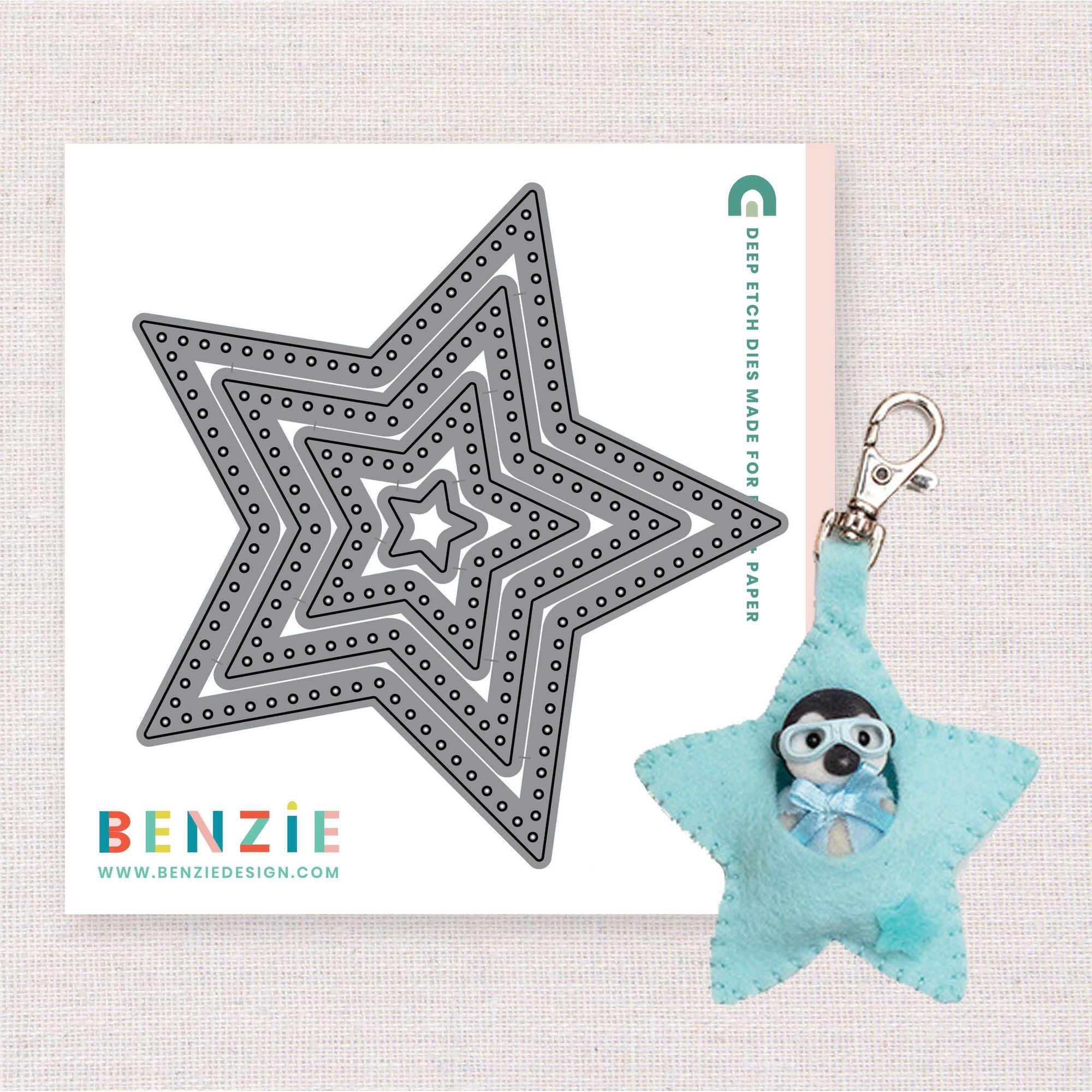 Benzie Design Stitchable Nesting Stars Deep Etch Dies tded023