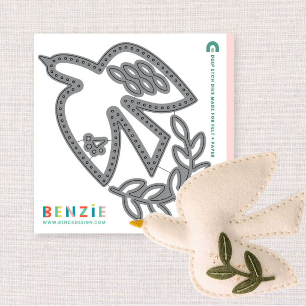Benzie Design Stitchable Peace Dove Deep Etch Dies tded056
