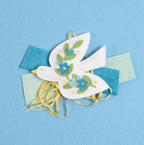 Benzie Design Stitchable Peace Dove Deep Etch Dies tded056 white felt bird with flowers