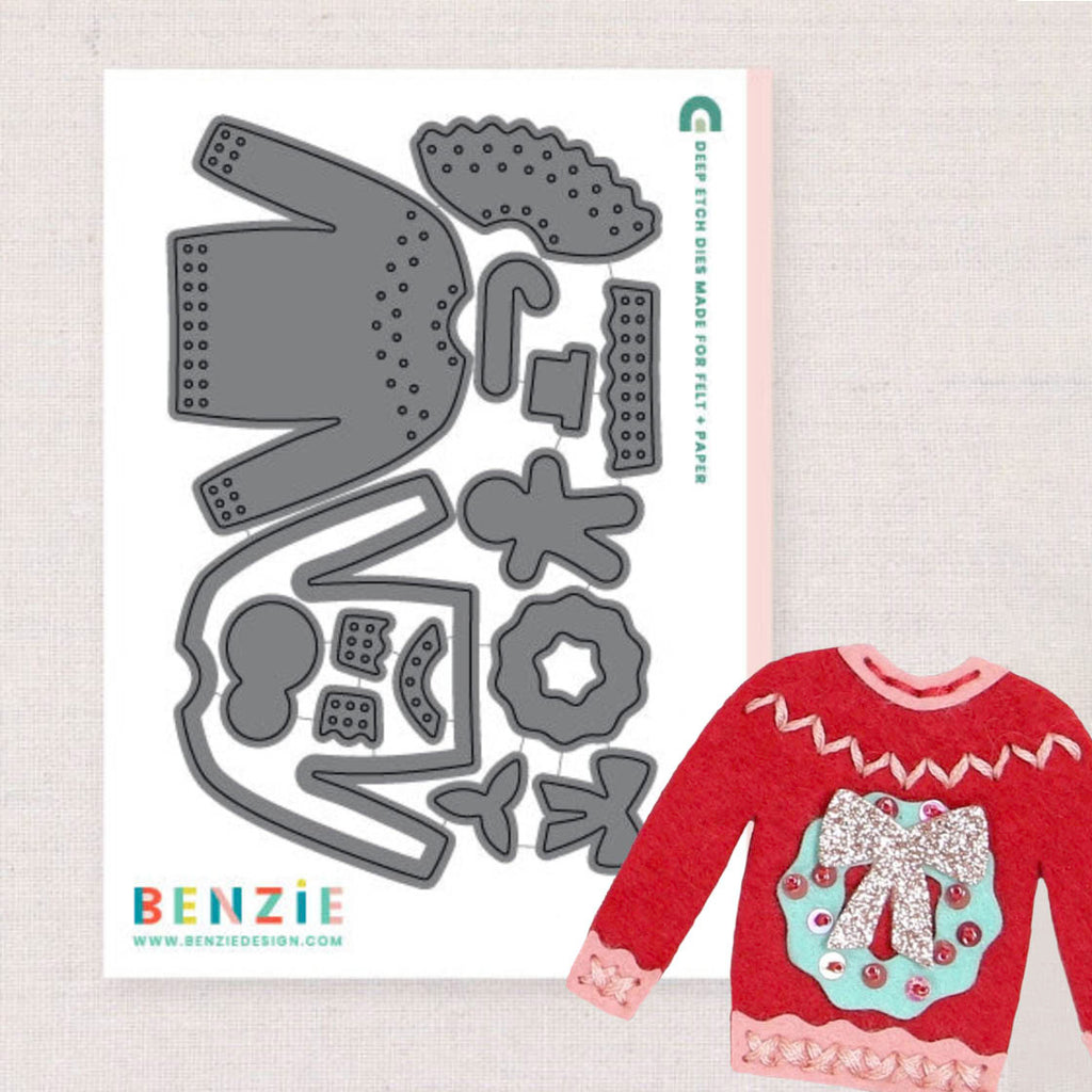 Benzie Design Ugly Christmas Sweater Deep Etch Dies tded006
