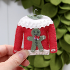 Benzie Design Ugly Christmas Sweater Deep Etch Dies tded006 detail gingerbread man