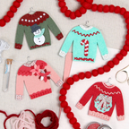 Benzie Design Ugly Christmas Sweater Deep Etch Dies tded006 sweater designs gingerbread candy cane snowman wreath hangers