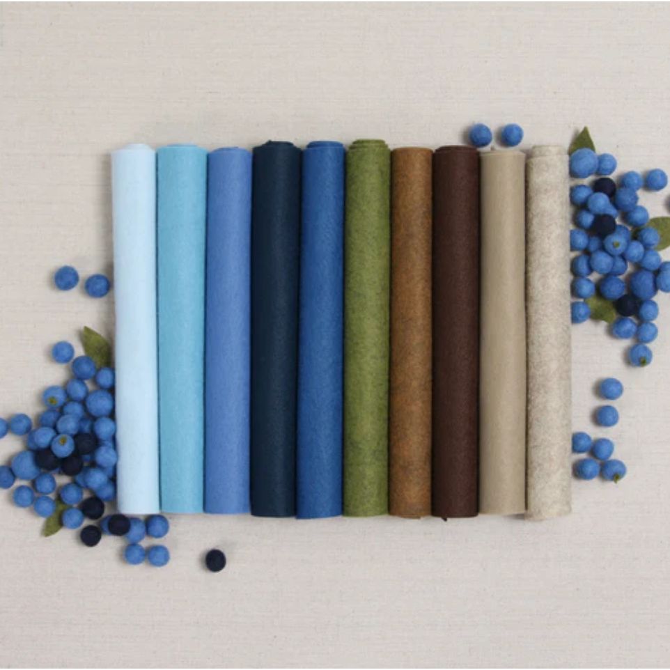 Benzie Design Wool Felt Sheets Blueberry Hill bp2035wf berries