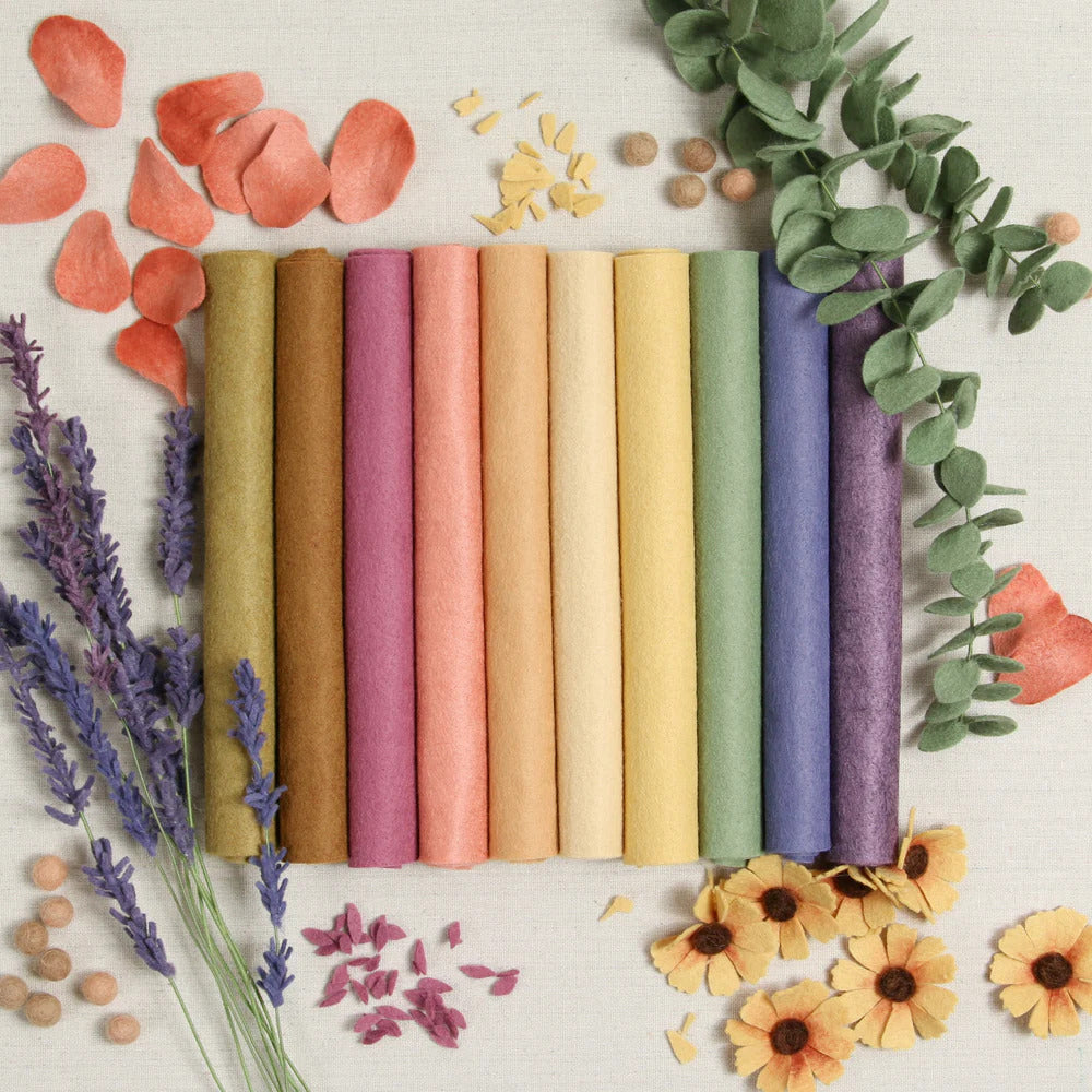 Benzie Design Wool Felt Sheets Botanical Blends bp2054wf flower