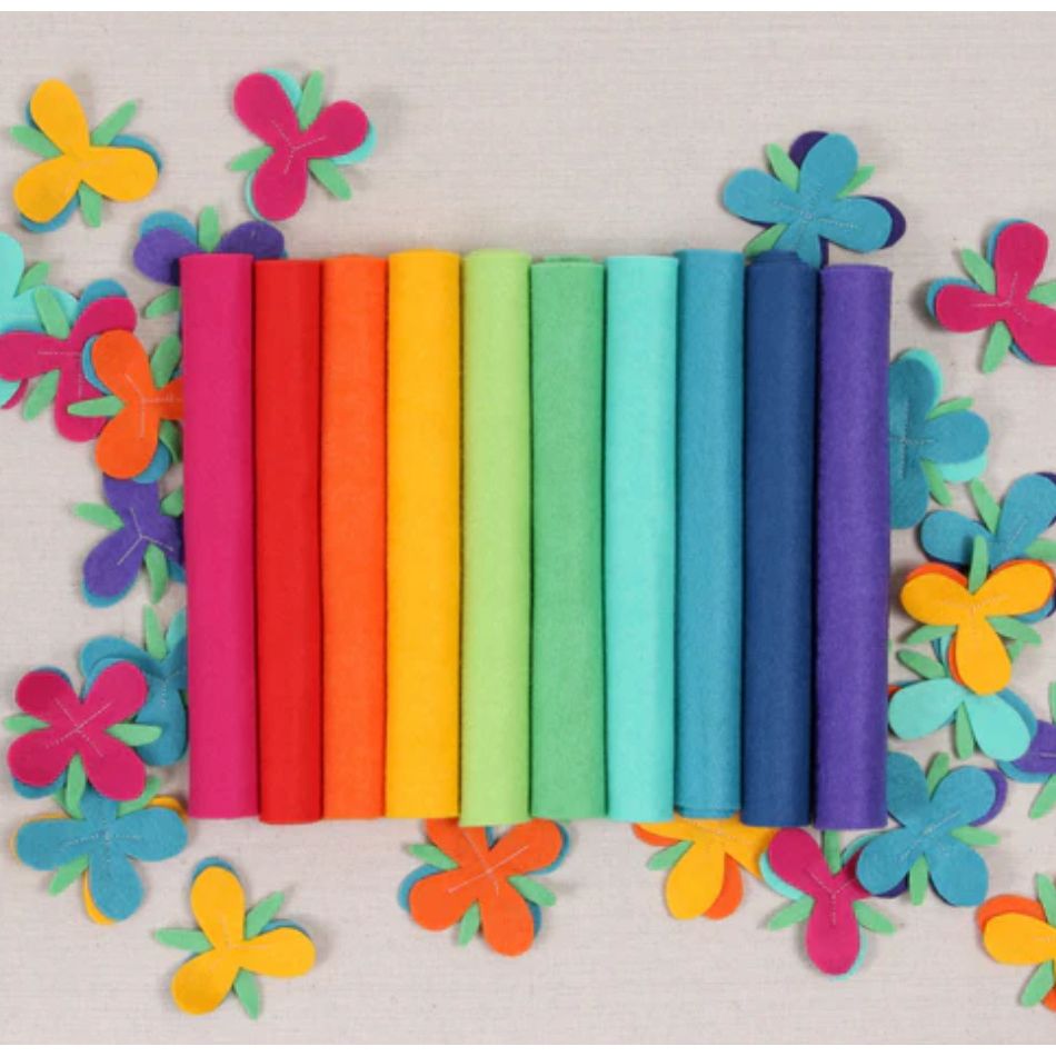 Benzie Design Wool Felt Sheets Bright Side bp2008wf flowers
