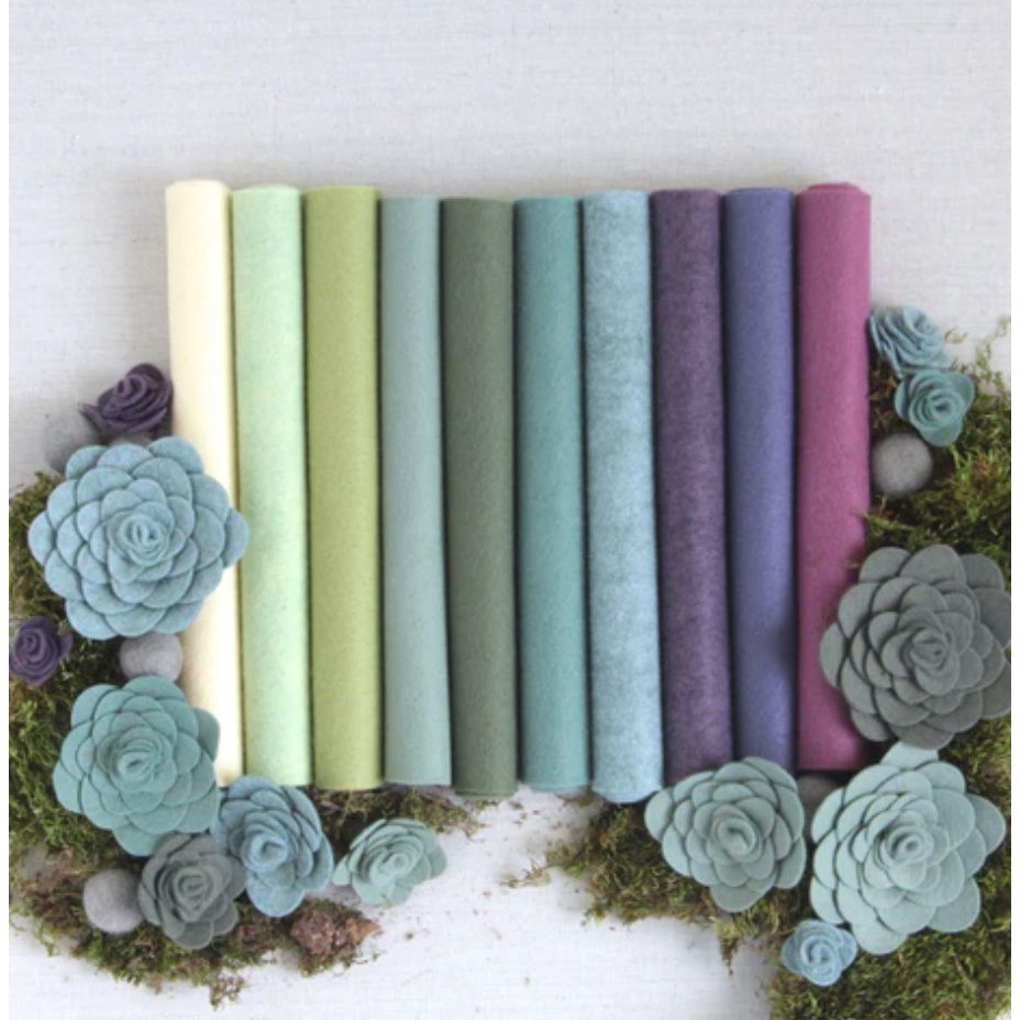 Benzie Design Wool Felt Sheets Succulents bp2002wf plants