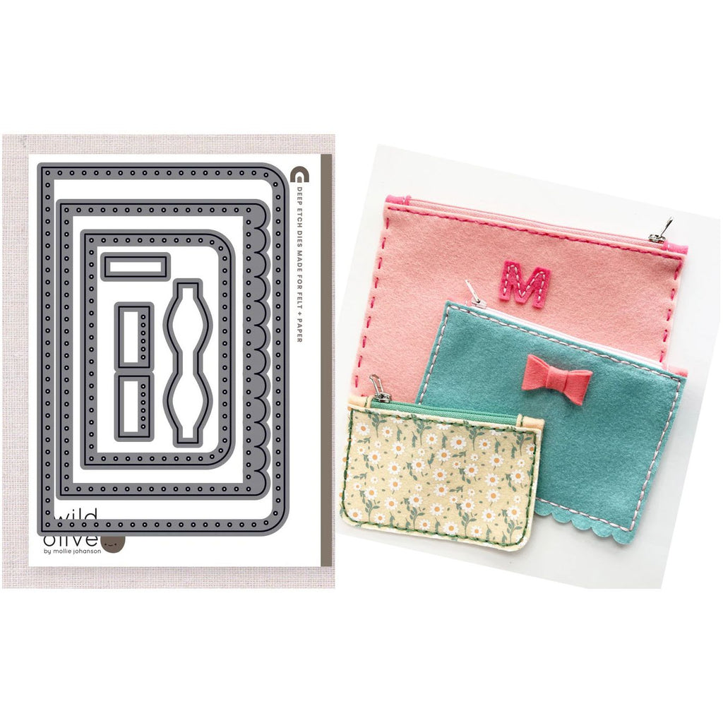 Benzie Design Zippered Pouch Deep Etch Dies tded068