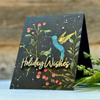 Simon Says Stamp Embossing Folder and Cutting Dies Berry Happy Hummingbird sfd451 Stamptember Christmas Card
