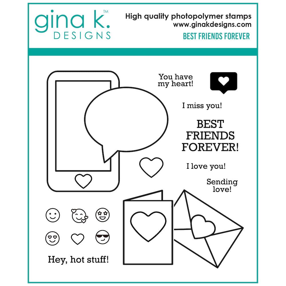 Gina K Designs Best Friends Forever Clear Stamps gkd191