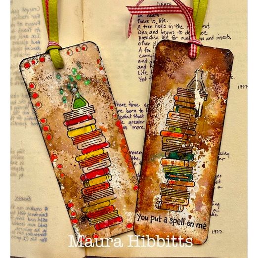 Simon Says Stamps and Dies Best Witches set1048bw STAMPtember Bookmarks