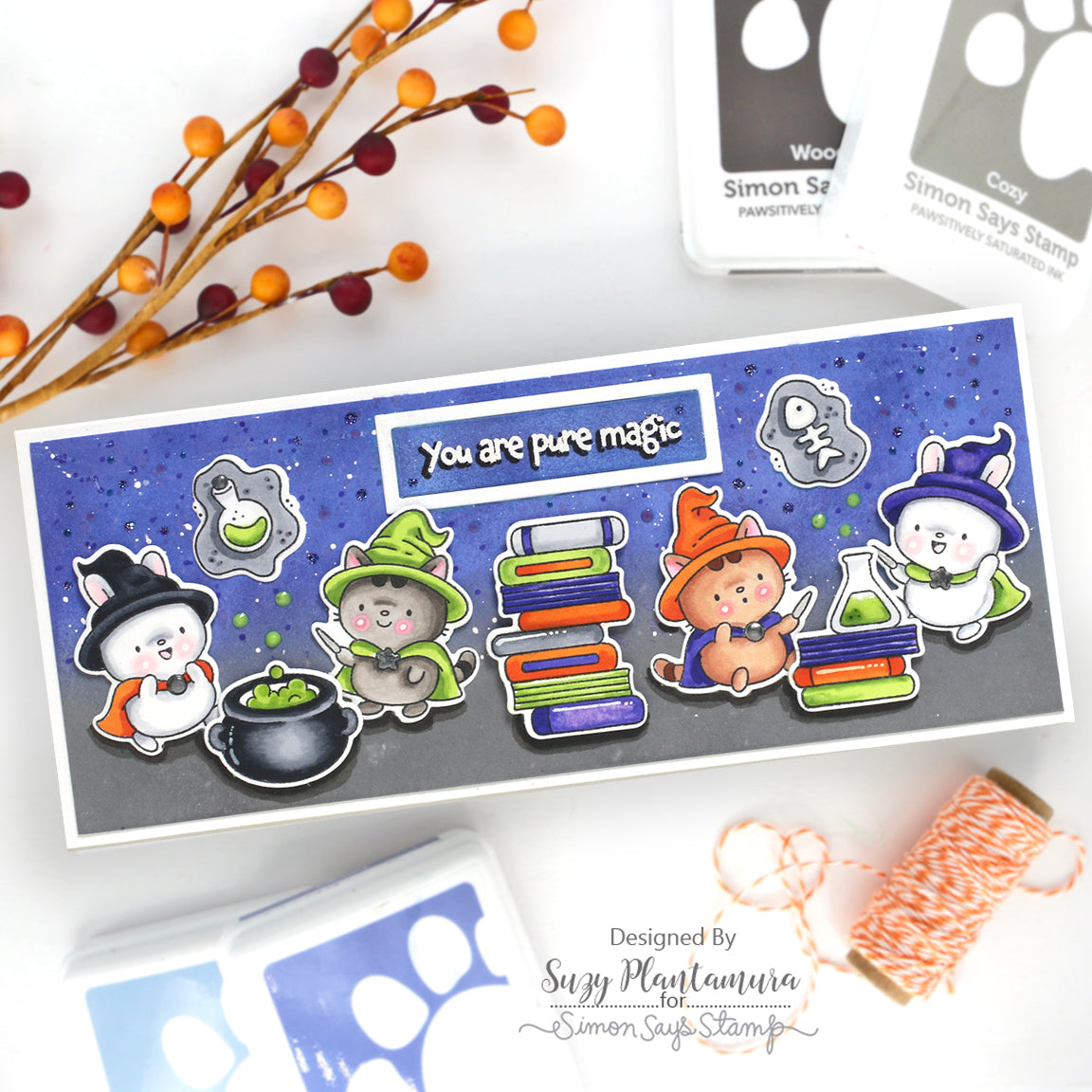 Simon Says Clear Stamps Best Witches 2259ssc STAMPtember Halloween Card | color-code:ALT06