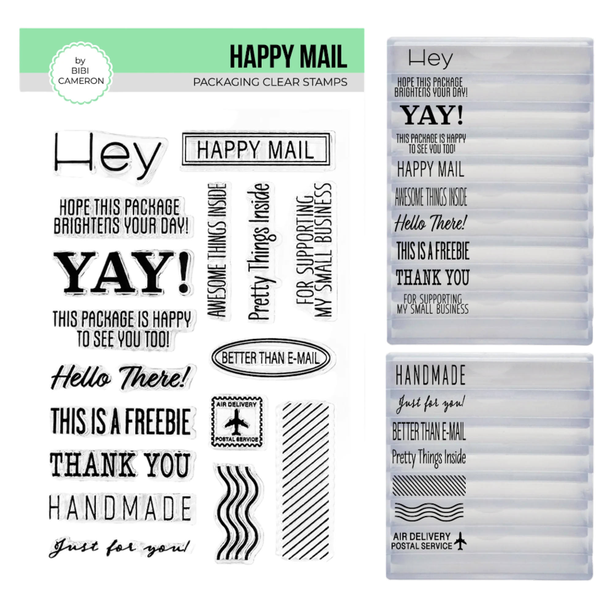 Bibi Cameron Happy Mail Clear Stamps And Blocks cu-bb61809