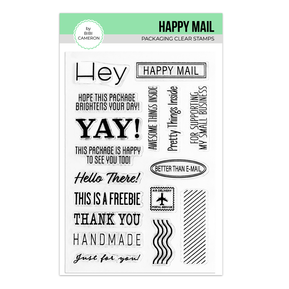 Bibi Cameron Happy Mail Clear Stamps cu-bb61625