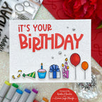 Simon Says Stamps and Dies Big Bold Birthday set665bb Stamptember Birthday Card