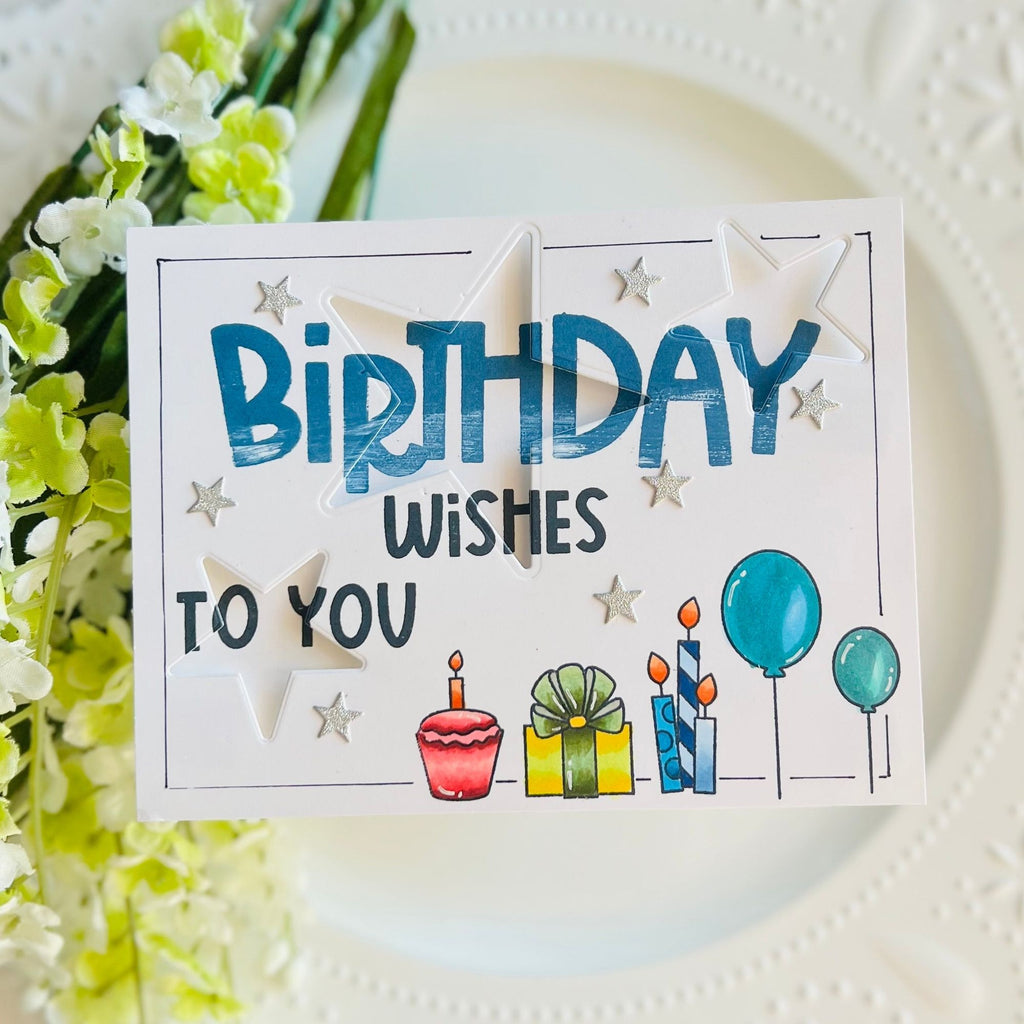 Simon Says Clear Stamps Big Bold Birthday sss302750c Stamptember Birthday Card