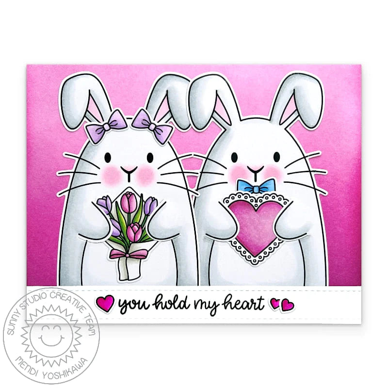 Sunny Studio Big Bunny Clear Stamps sscl-367 my heart