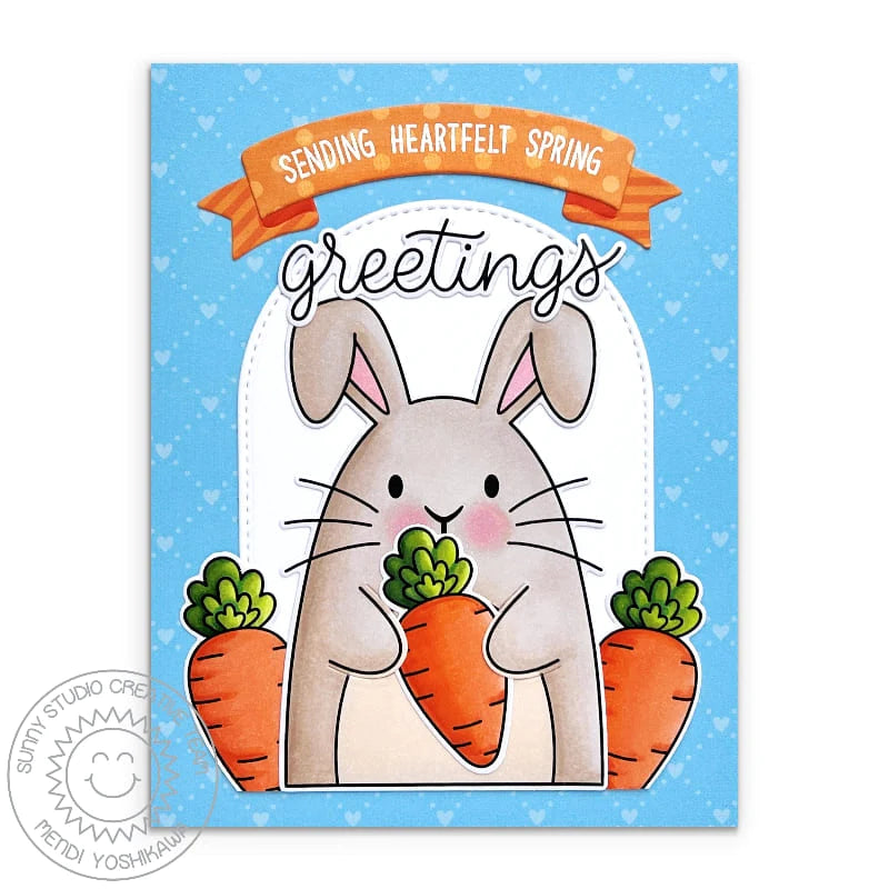 Sunny Studio Big Bunny Clear Stamps sscl-367 greetings