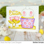 Pretty Pink Posh Easter Words Stencil bunny butt