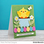 Pretty Pink Posh Pierced Leafy Vines Plate Die cute chick