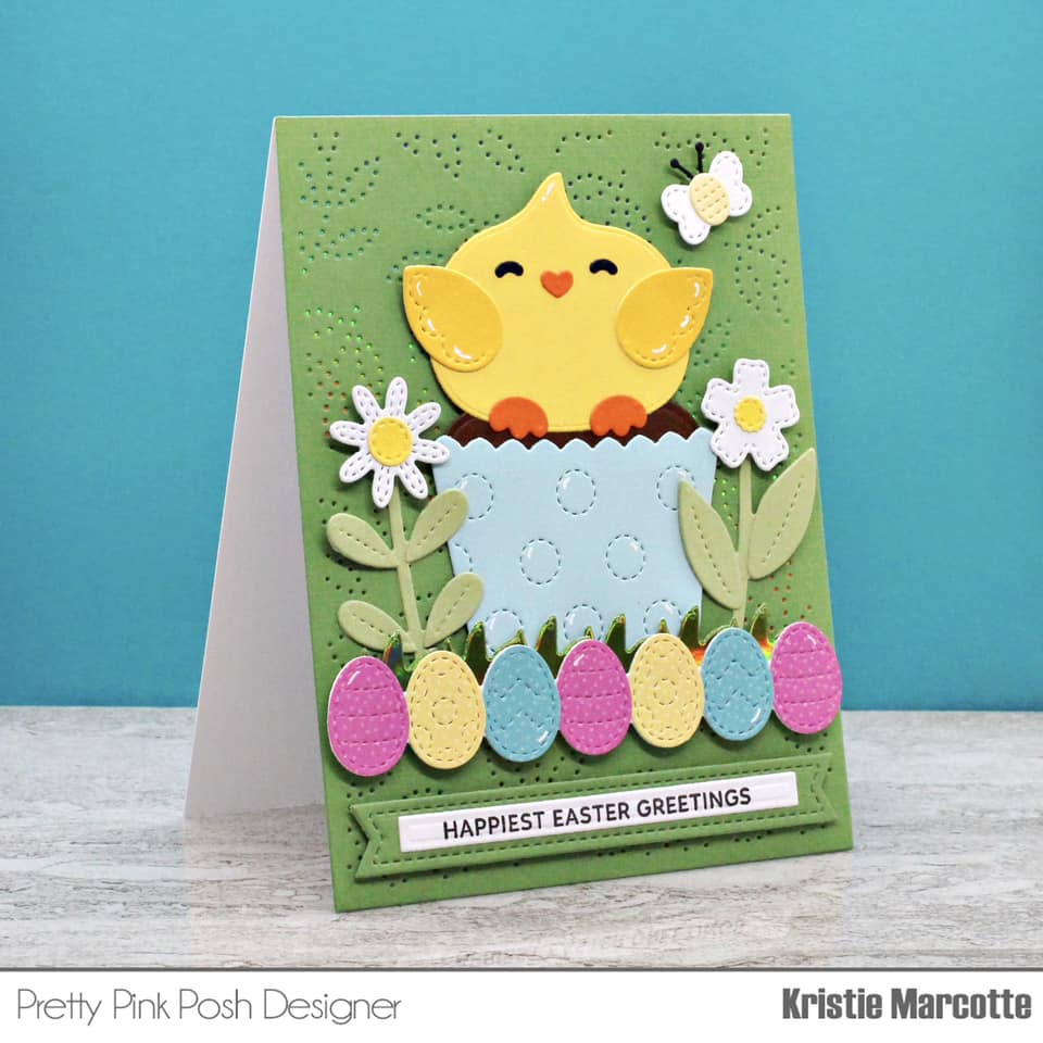 Pretty Pink Posh Pierced Leafy Vines Plate Die cute chick