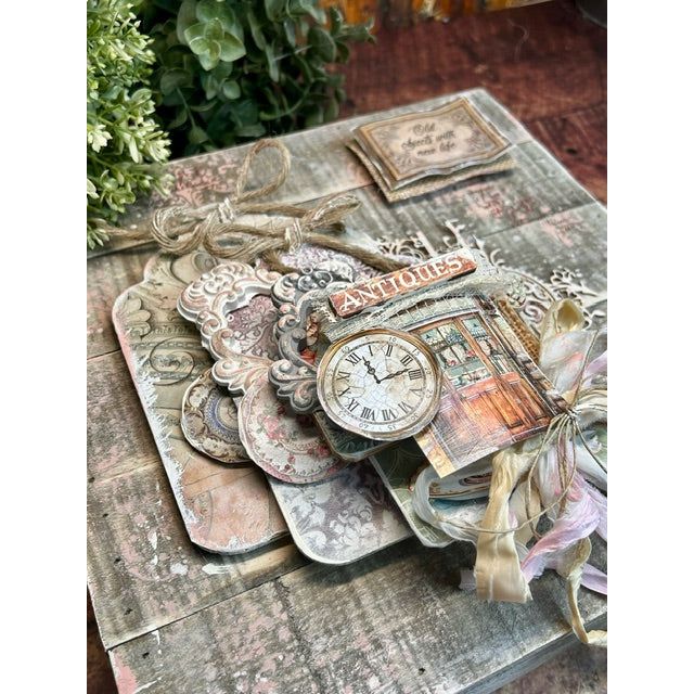 Stamperia Brocante Antiques Clocks A5 Silicone Mold kacma517 tags
