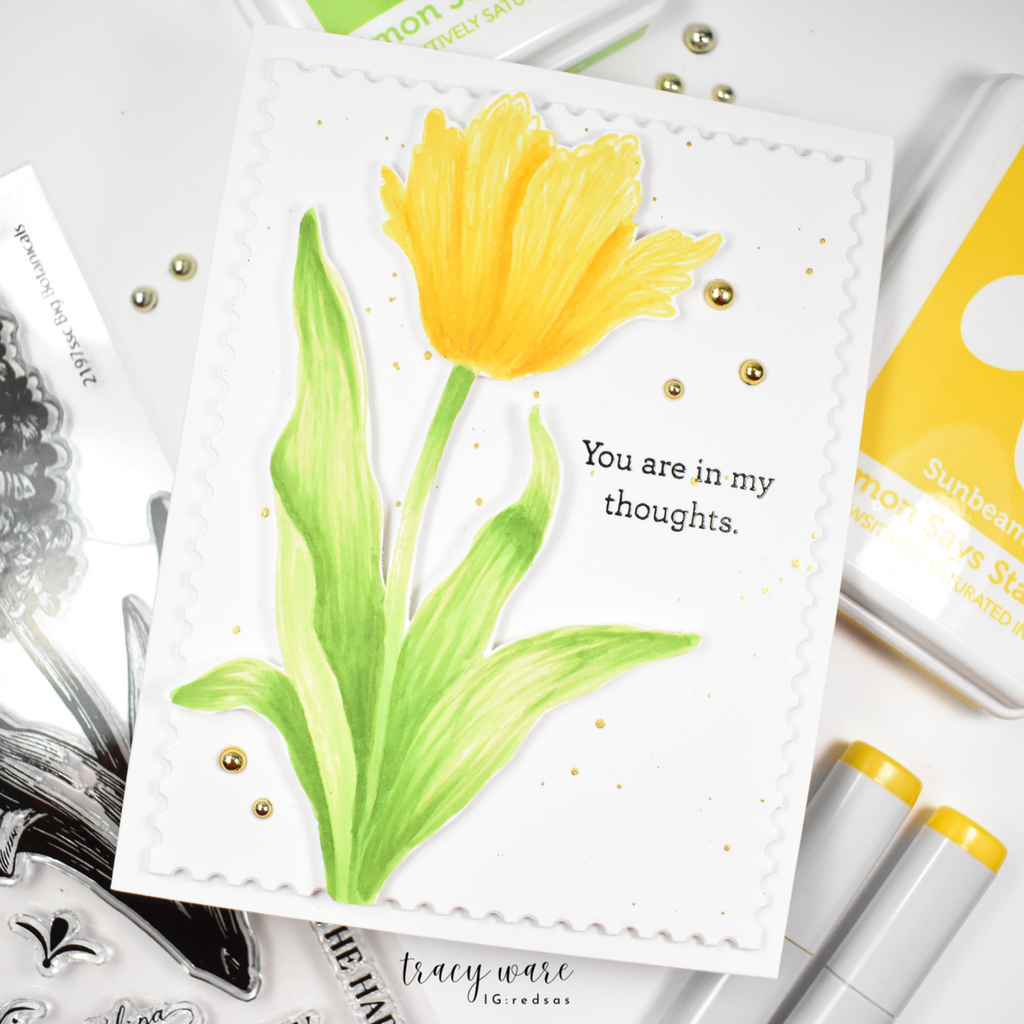 Simon Says Stamp Big Botanicals Wafer Dies 8008sdc You Are My Favorite Thinking of You Card | color-code:ALT05