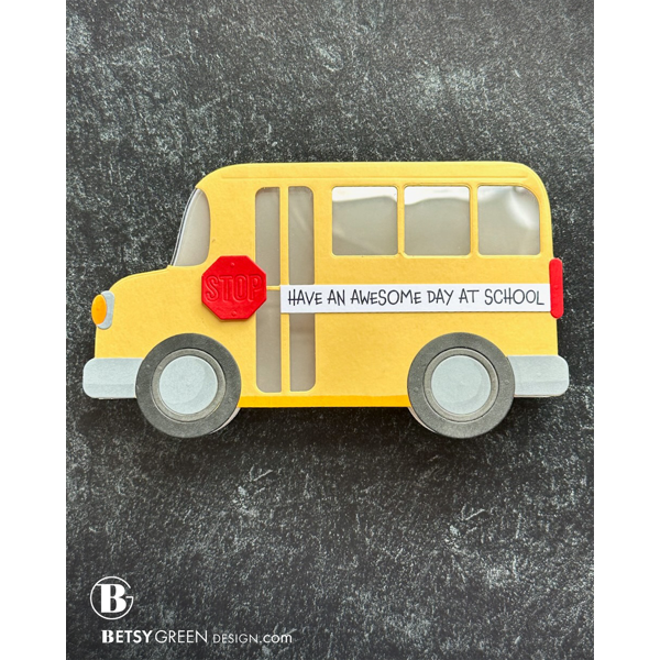 Simon Says Stamp Big Bus Wafer Dies 1383sd Happy Camper Back to School Card