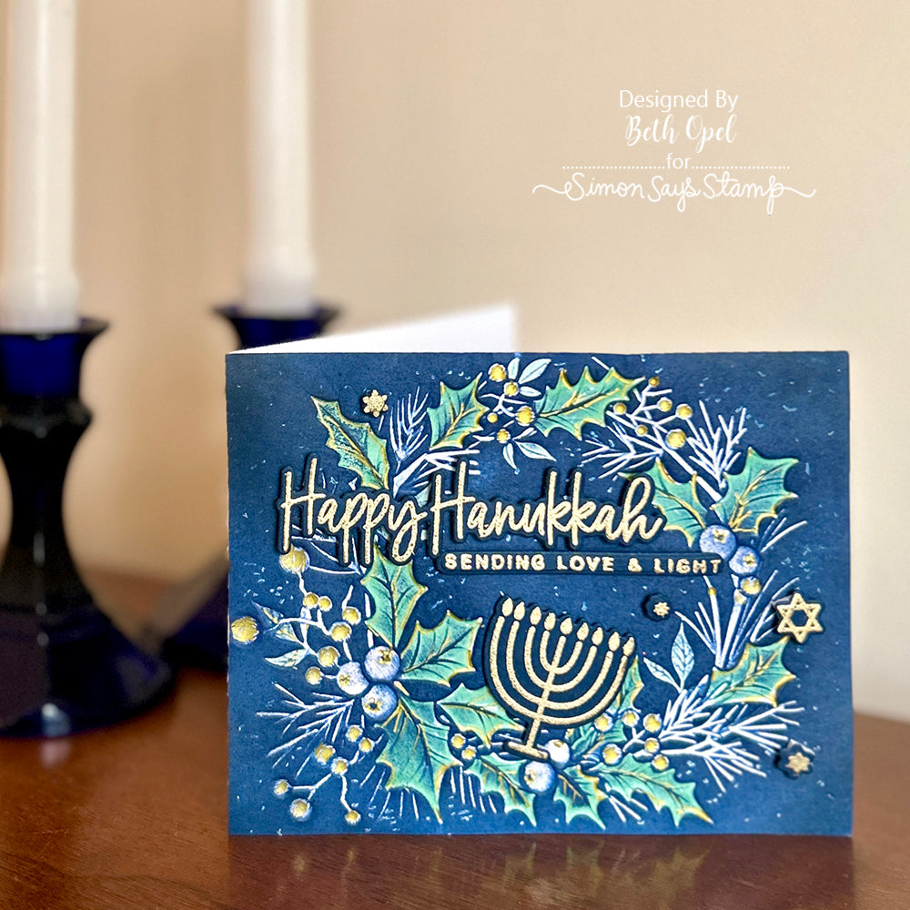 Simon Says Stamp Big Hanukkah Words Wafer Dies 1239sdc DieCember Hanukkah Card