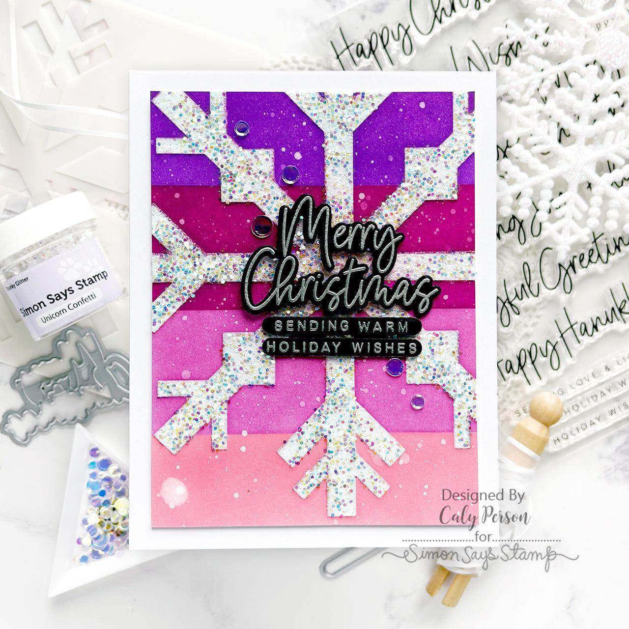 Simon Says Clear Stamps Big Holiday Words 2081ssc Stamptember Christmas Card