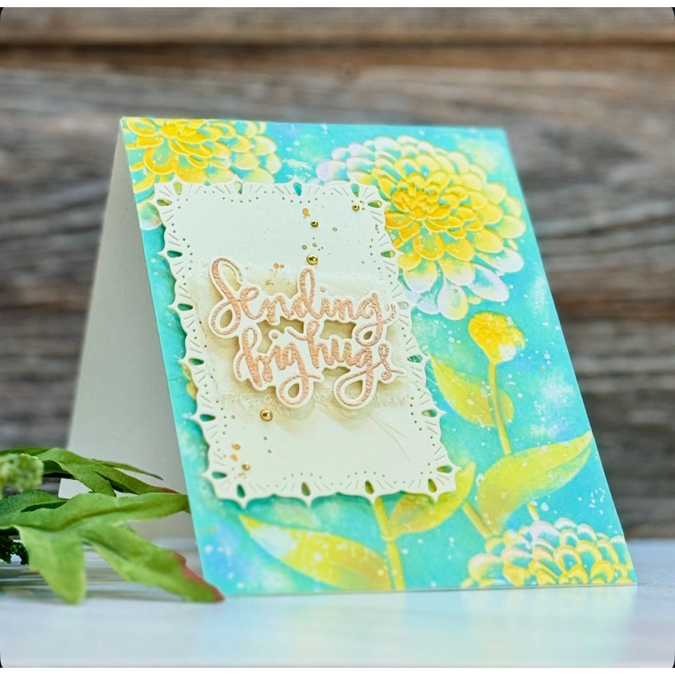 Simon Says Stamps and Dies Big Scripty Greetings set1043bs STAMPtember Hugs Card