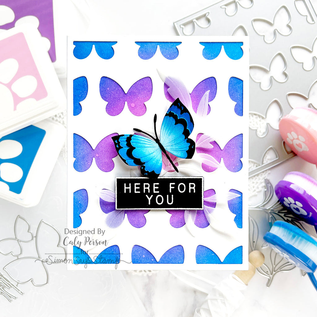 Simon Says Stamp Billow Butterfly Plate Wafer Die s836 Out Of This World Here for You Card | color-code:ALT02