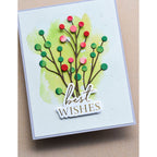 Birch Press Design Best Wishes Noted Script Hot Foil Plate and Die Set bpf507 tree