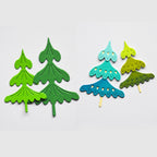 Birch Press Design Block Print Alpine Trees Dies 57683 blue green trees