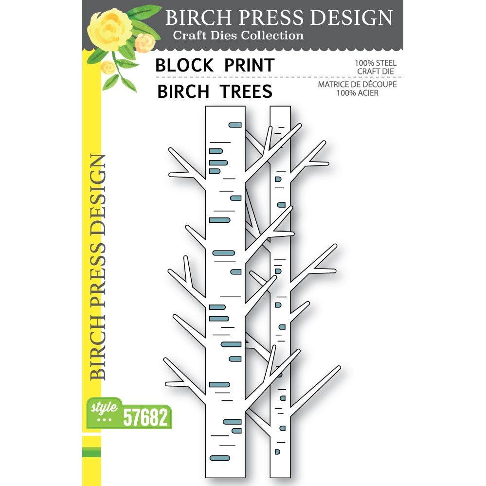 Birch Press Design Block Print Birch Trees Dies 57682