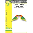 Birch Press Design Block Print Bird Duo Dies 57585