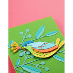 Birch Press Design Block Print Bright Bird 57584 stems