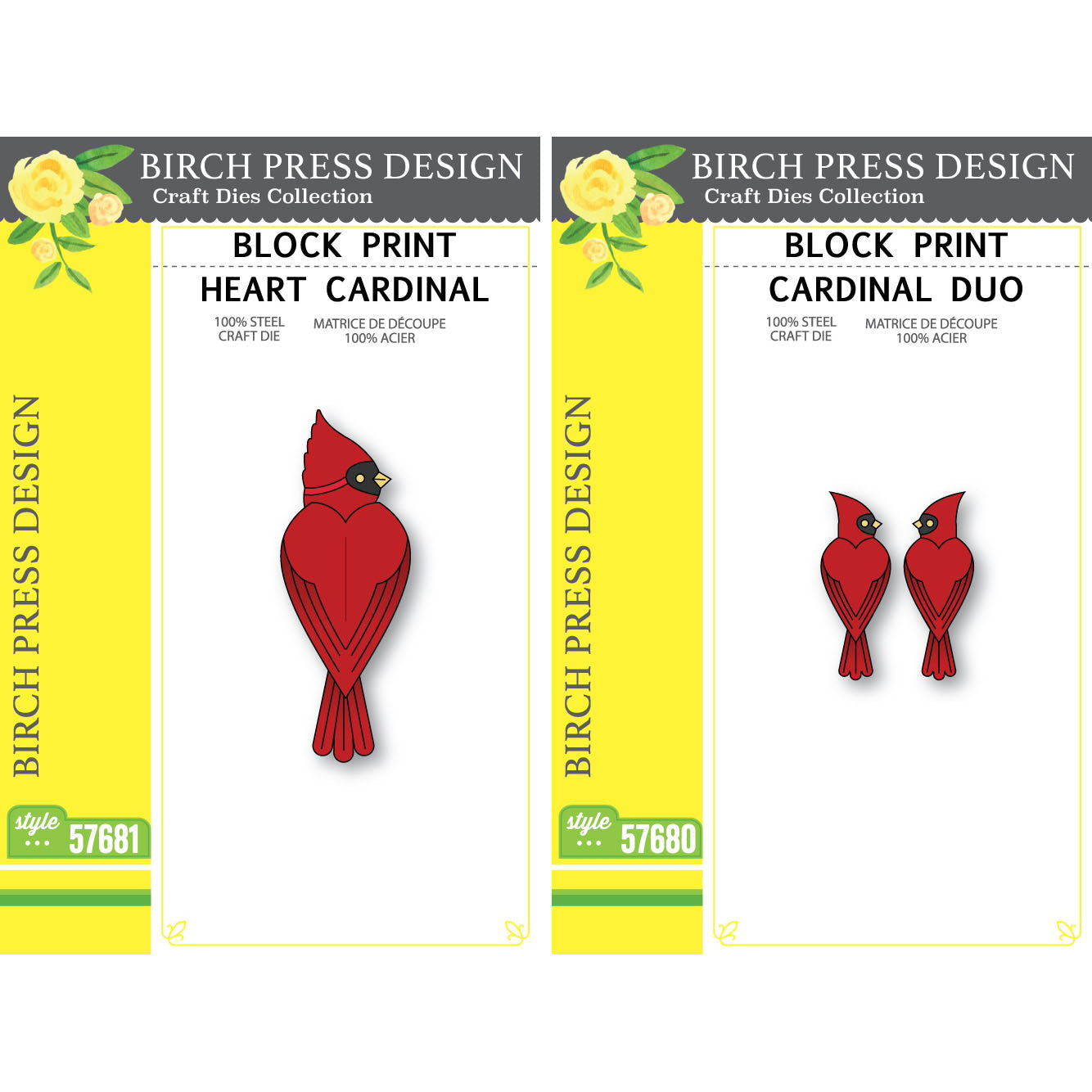 Birch Press Design Block Print Cardinal Die Bundle