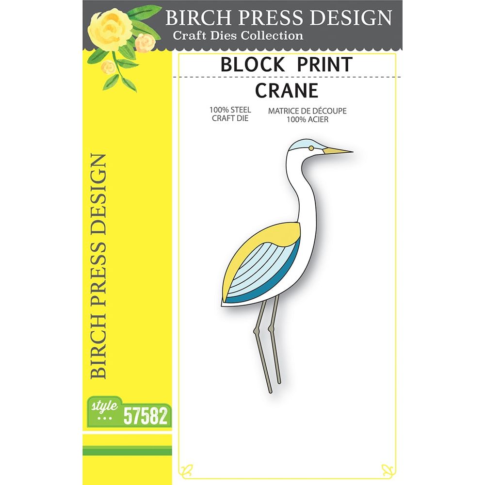 Birch Press Design Block Print Crane Dies 57582