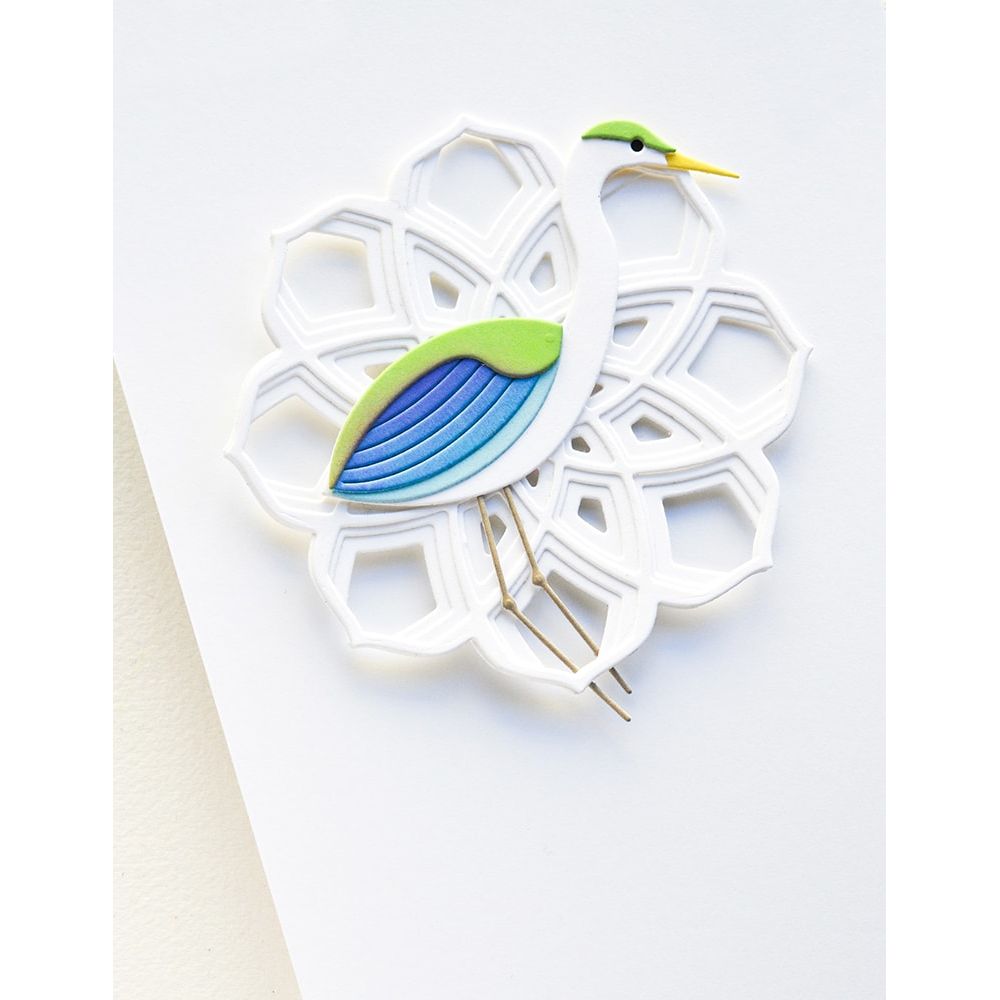 Birch Press Design Block Print Crane Dies 57582 white