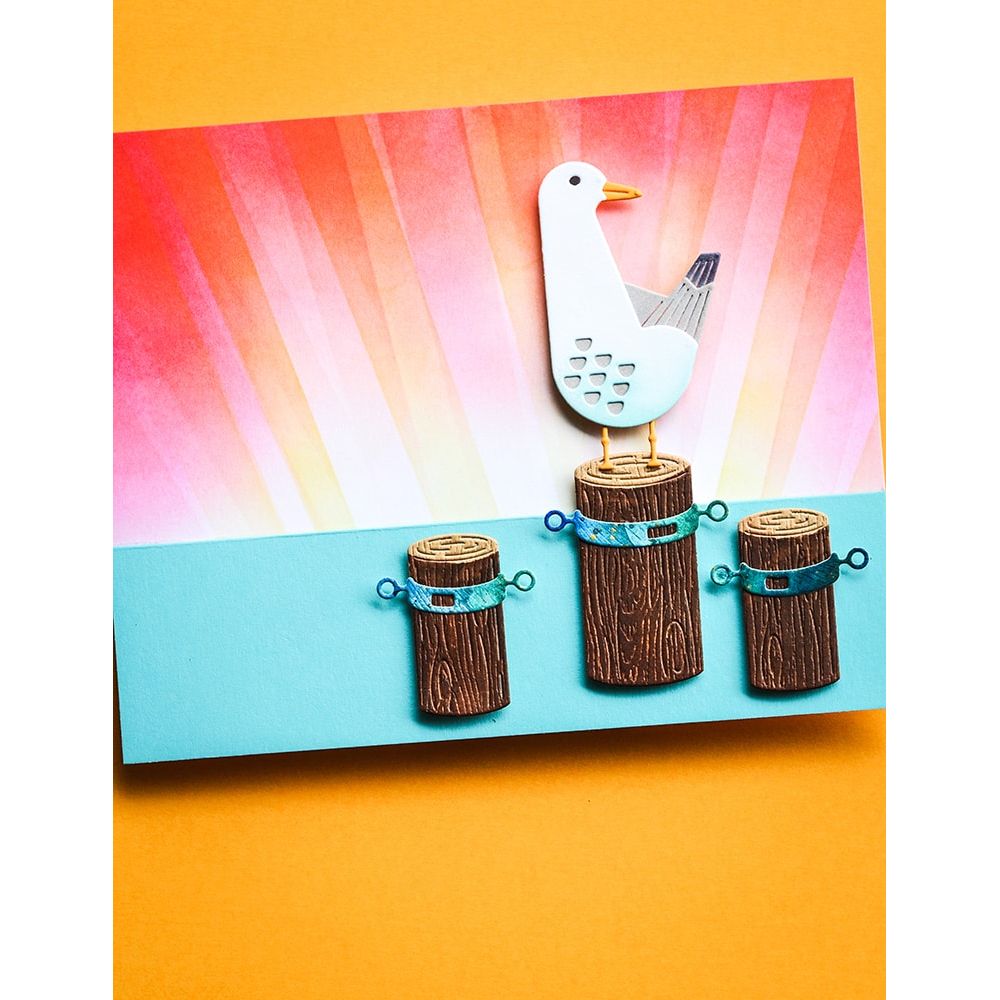 Birch Press Design Block Print Curious Seagull Dies 57625 water