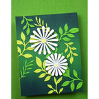 Birch Press Design Block Print Daisy Flower Dies 57634 green background