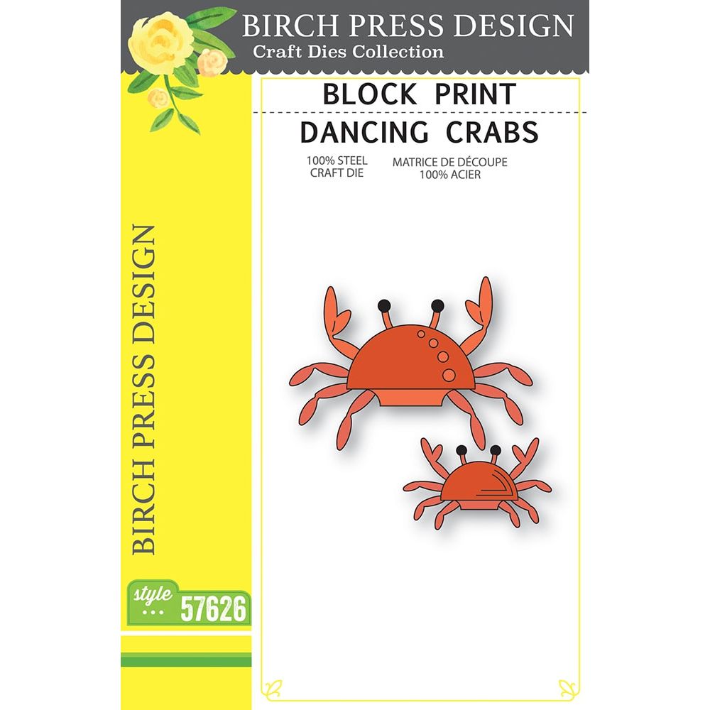 Birch Press Design Block Print Dancing Crabs Dies 57626