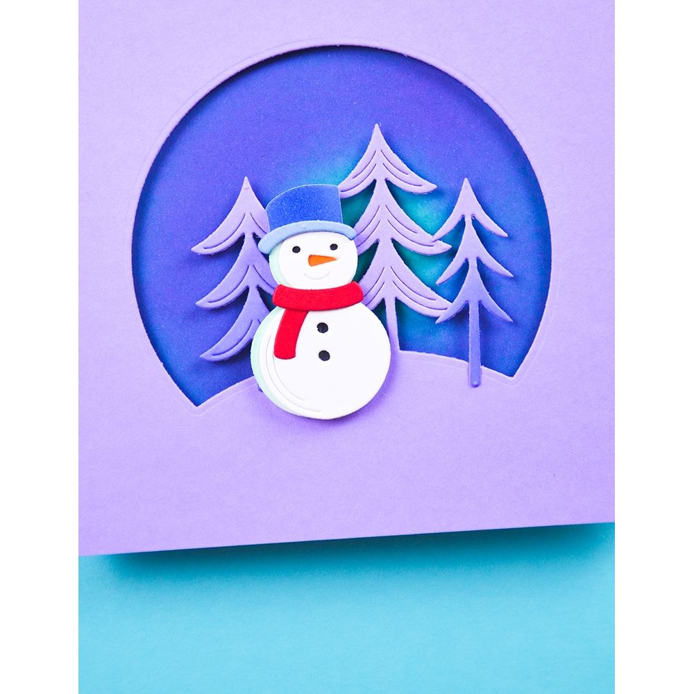 Birch Press Design Block Print Debonair Snowman Dies 57647 globe