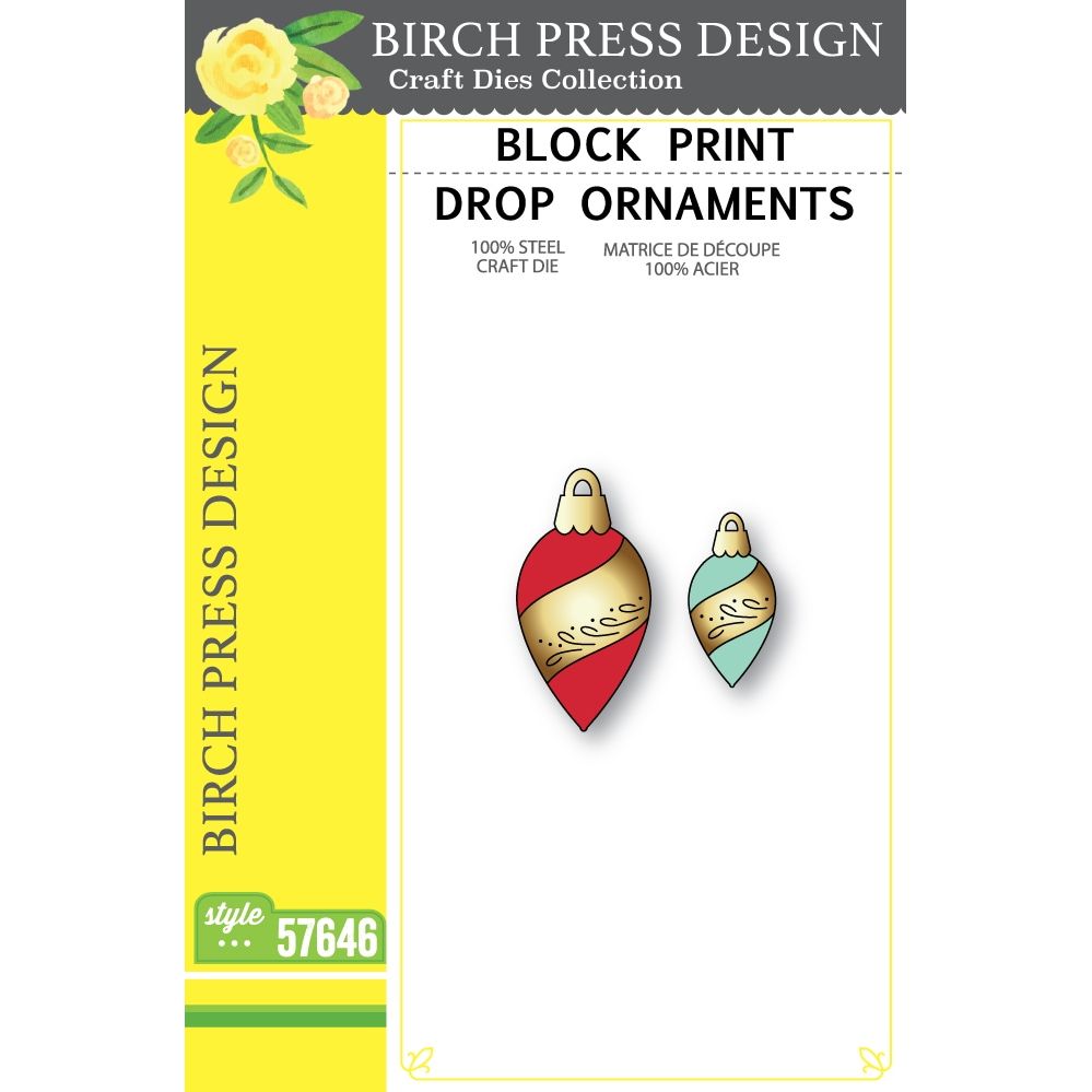Birch Press Design Block Print Drop Ornaments Dies 57646 – Simon Says Stamp